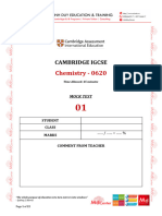 CHEMISTRY IGCSE (0620) - Sample Paper 1 Temp