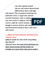 Brain and Behaviour Science Fundamentals