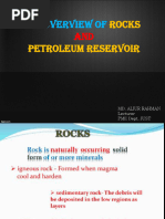 Overview of Rocks and Petroleum Reservoir (LAB)