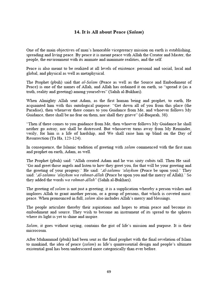 The Essence of Peace in Islam | PDF | Abrahamic Religions | Religious ...