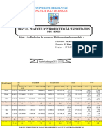 TP N°01 D'introduction À L'exploitation Des Mines