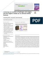 Assessing The Addition of Hydrogen and Oxygeninto The Engine's Intake Air On Selected Vehiclefeatures