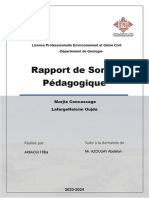 Rapport de la Sortie 'carrière et cimentrie'