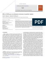 Effect of HHO Gas On Combustion Emissions in Gasoline Enginesg