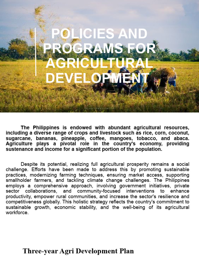 Philippine Agricultural Policies Overview | PDF | Agriculture | Food ...