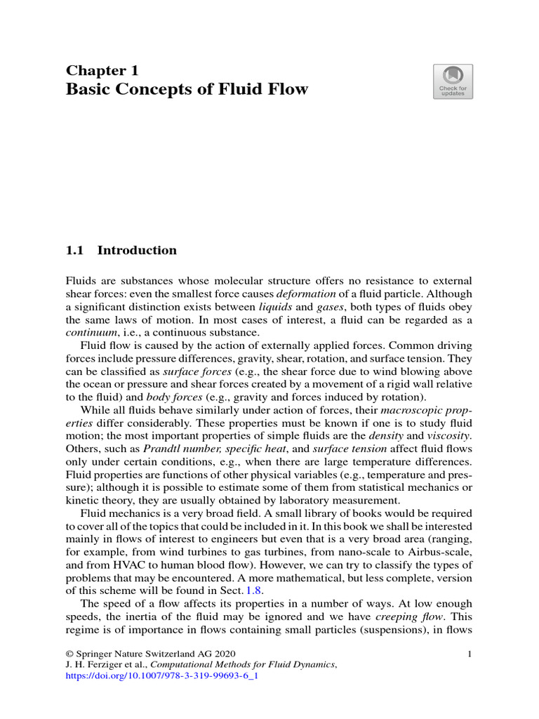 Basic Concepts of Fluid Flow | PDF | Fluid Mechanics | Fluid Dynamics