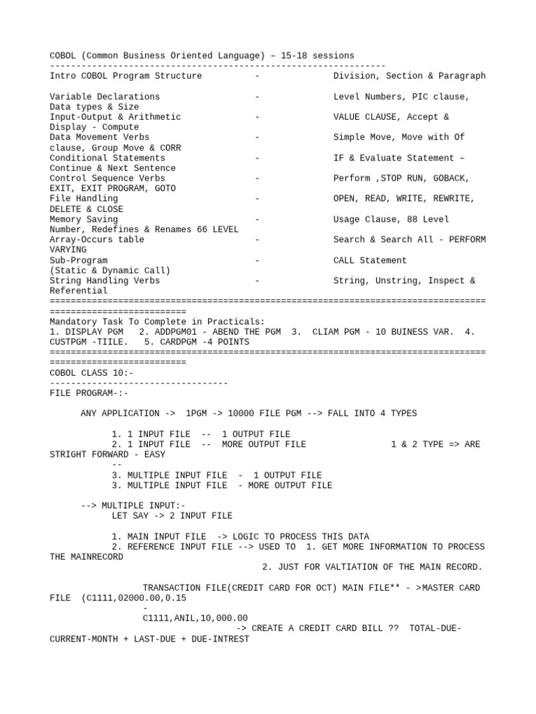 10) MAINFRAME - File Concept - 02 | PDF | Computer Program | Programming