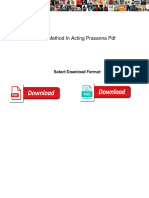 Indian Method in Acting Prasanna PDF