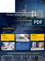 Share Acquisition Procedure of A Private Limited Liability Company