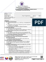 QAD CHECKLIST FOR APPLICATION FOR GOVERNMENT PERMIT or RECOGNITION