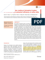 High Refractive Index Coating of Phosphor-In-Glass For Enhanced Light Extraction Efficiency of White Leds