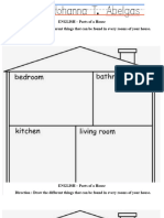 ENGLISH - Parts of The House Drawing
