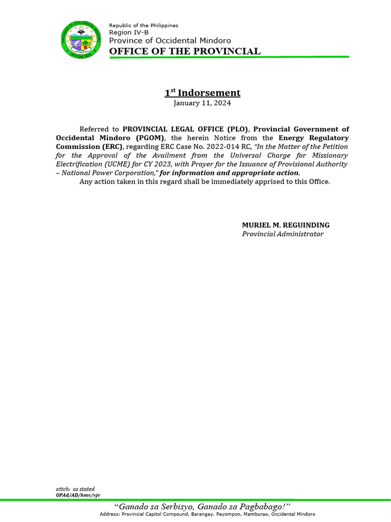 8 To Plo Letter From Erc Erc Case No 2022 014 Rc Pdf