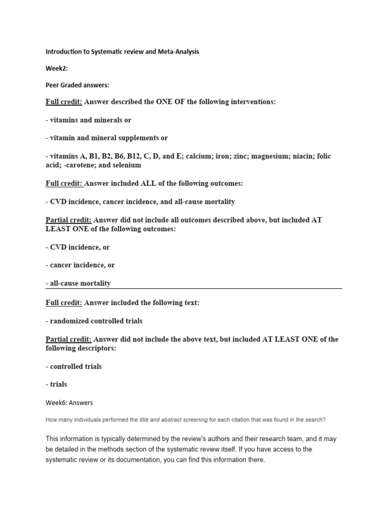 Systematic Review & Meta-Analysis Guide | PDF | Systematic Review ...
