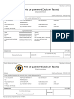 Avis de Paiement (Droits Et Taxes) : (Responsable Financier)