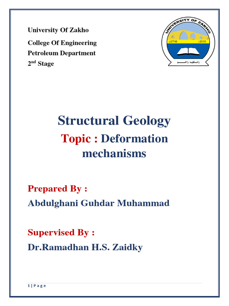 Geology Struc Pdf Plasticity Physics Fault Geology