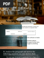 Determining Textual Evidences