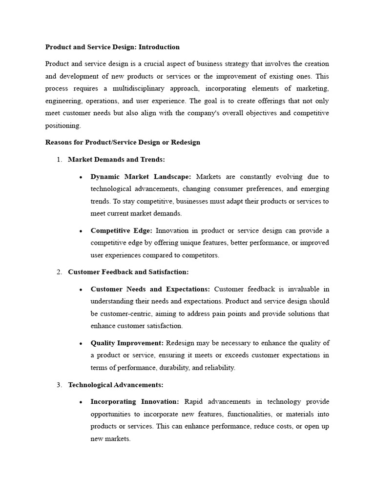 Unit 3 Product & Service Design | PDF | Innovation | Standardization