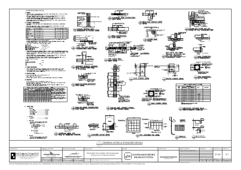 General Notes for Davao Office Building | PDF