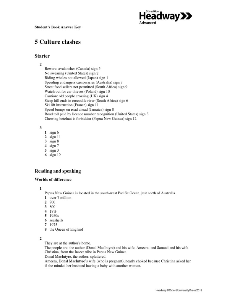 HW5e Advanced SB Unit05 AK | PDF | Sweden