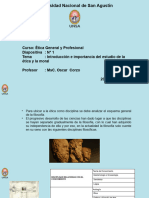 Tema N° 1 Introduccion e Importancia de la Ética