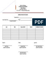 CEd Form 004 Schedule of Student Teaching