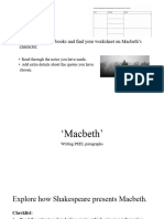 'Macbeth' PEEL Structure