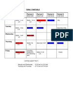 Period 1 Period 2 Period 3 Period 4 Period 5: Term 2 Timetable