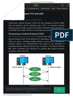 Differences Between TCP and UDP - GeeksforGeeks