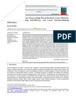 Analysis of Relationships Between High School Students - Career Maturity, Career Decision-Making Self-Efficacy, and Career Decision-Making Difficulties (#1067535) - 2230073