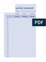 Programación Semanal Sencilla