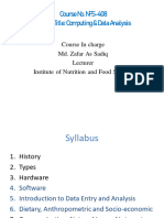 Course No. NFS-408 Course Title: Computing & Data Analysis