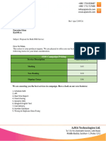 SMS Campaign Pricing: Ref: Ajra/ 2 3/0324 Date:March 2 3, 2024