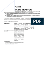 PREGUNTAS FRECUENTES ENTREVISTA DE TRABAJO