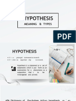 Hypothesis - Meaning and Types