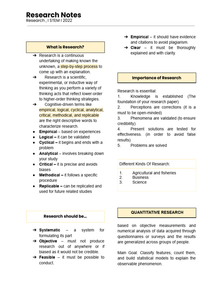 Research Notes | PDF | Level Of Measurement | Hypothesis