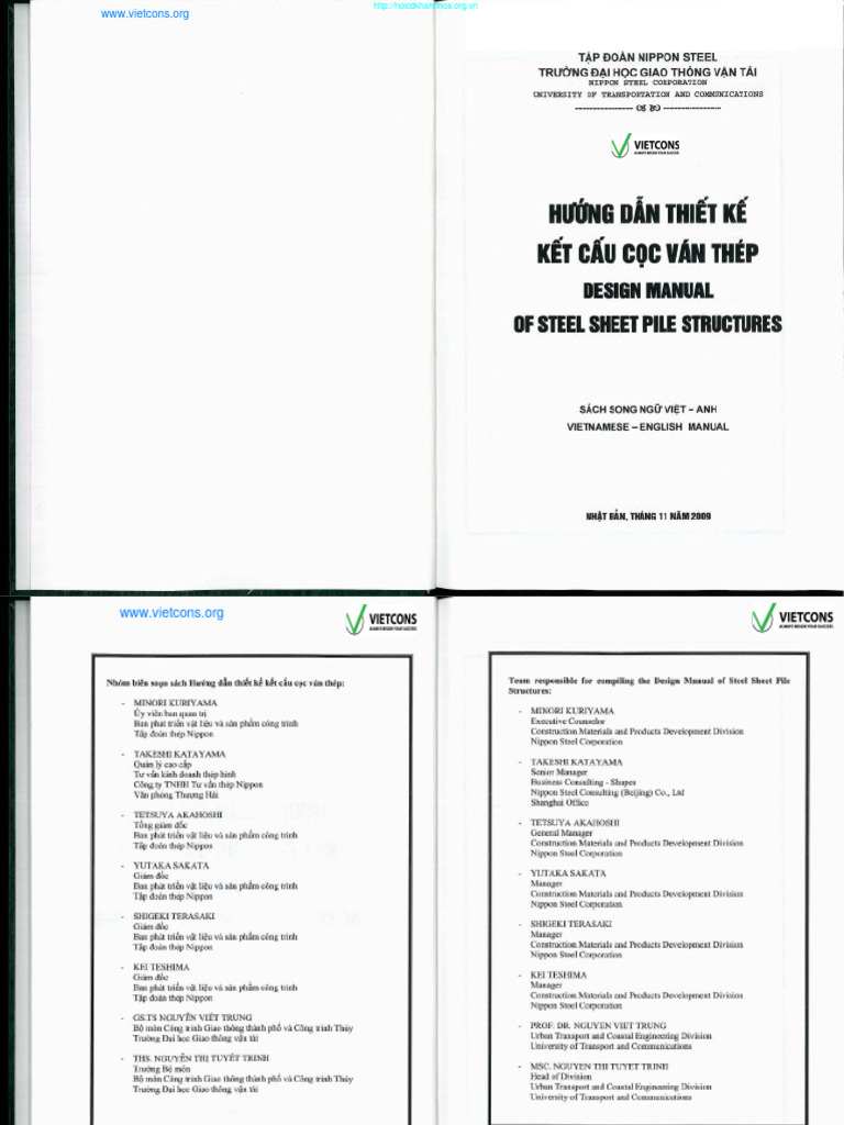 Design Manual of Steel Sheet Pile Structures | PDF