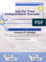 T-Test For Two Independent Sample