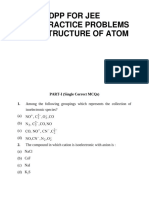 DPP For Jee Daily Practice Problems CH 2: Structure of Atom: Part-I (Single Correct MCQS) 1
