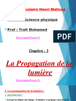 2 - La Propagation de La Lumière