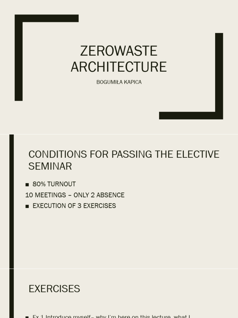 PG Zerowaste Architecture 2 | PDF