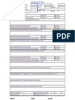 Mold Drop Check Sheet