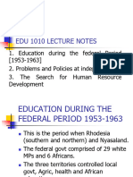 Education From 1953 To Independence