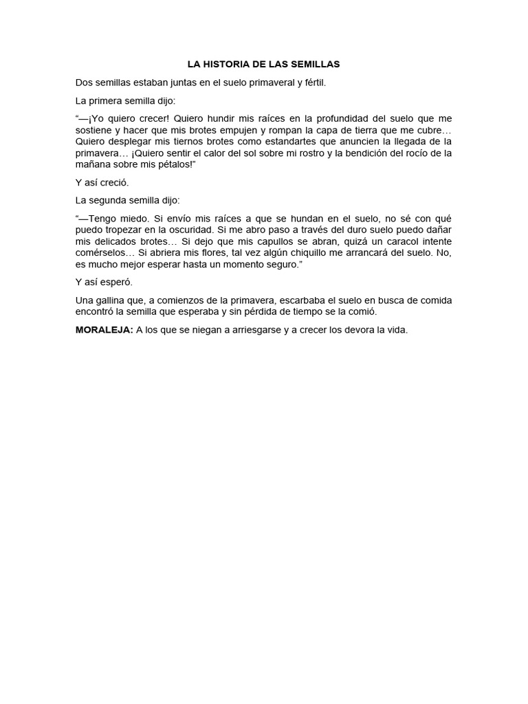La Historia de Las Semillas | PDF
