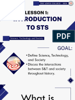 Lesson 1 - Introduction To STS