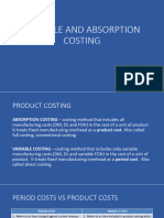 Variable and Absorption Costing