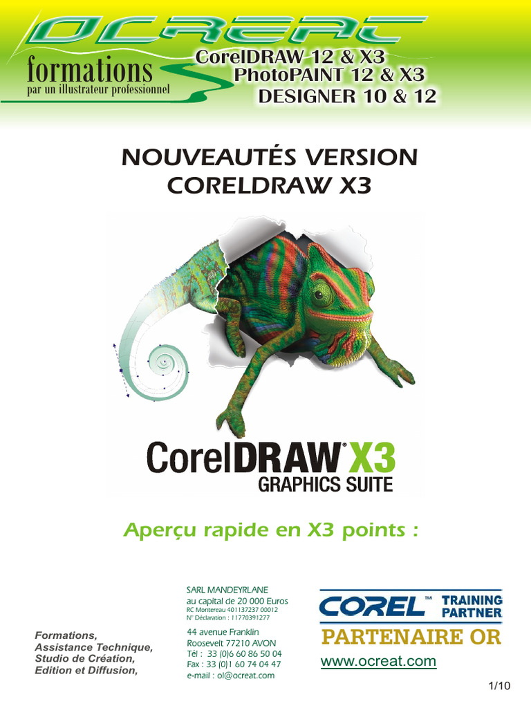 Améliorations de CorelDRAW X3 | PDF | Police d'écriture | Graphisme