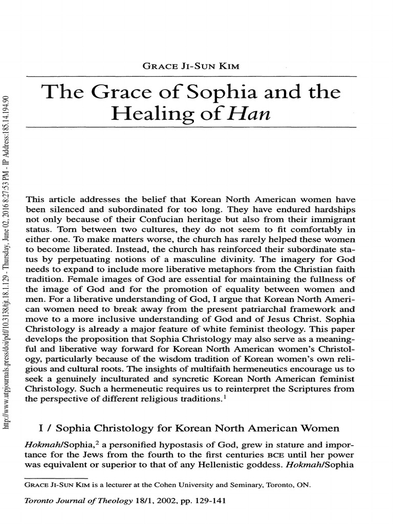 The Grace of Sophia and The Healing of Han | PDF | Sophia (Wisdom ...
