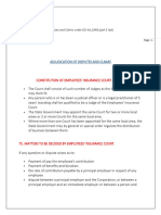 Adjudication of Disputes and Claims under ESI Act,1948