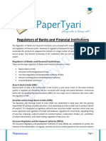 Regulators of Banks and Financial Institutions - Papertyari